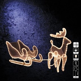 Renifer świąteczny 240 LED, ozdoba świetlna zewnętrzna