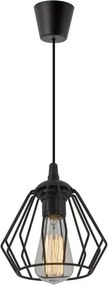 Czarna loftowa pojedyncza lampa wisząca C2-P24