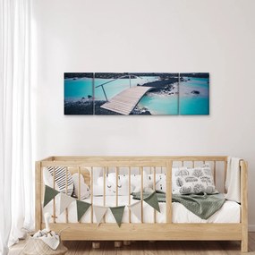 Obraz drewnianego mostu (170x50 cm)