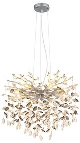 Globo 64138H1S - Żyrandol na lince QUEENA 8xE14/40W/230V srebrny