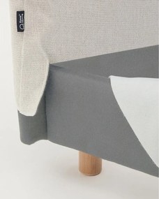 Szare tapicerowane łóżko jednoosobowe bez stelaża 90x200 cm Valma – Kave Home