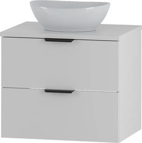 Biały Zestaw do Łazienki 60cm Szafka z Blatem Umywalka Pile