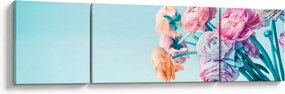 Obraz - Kwiaty w wazonie (170x50 cm)