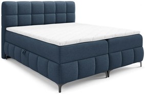 Granatowe łóżko tapicerowane 5 rozmiarów F4-Z00