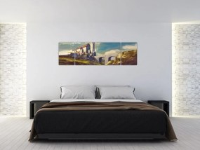 Obraz - Średniowieczny zamek (170x50 cm)