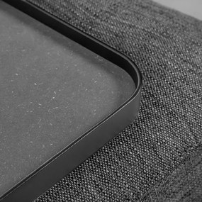 Ciemnoszara sofa z małym stolikiem Kave Home Compo
