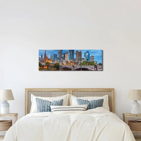 Obraz miasta Melbourne (z zegarem) (90x30 cm)