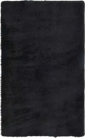 Czarny pluszowy dywan 80x150 F7-D25