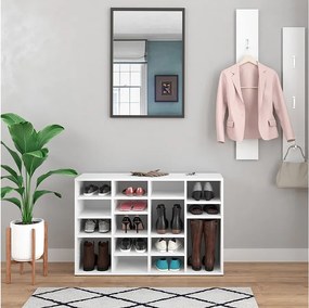 Szafka na buty biały 104x33x65.5 lysander