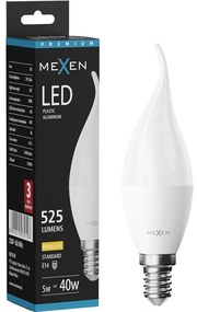 Mexen Nova żarówka LED płomyk E14, C37, 5W, Ciepła - 3000K, 525 lm - L106-E14-0530-01