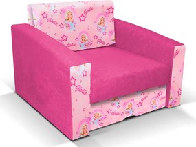 Różowy rozkładany fotel amerykanka girlie K4-Z21