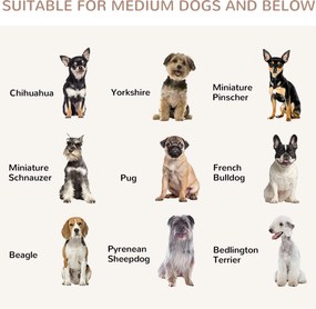 PawHut Klatka dla psa 2 drzwi Zamykana na klucz Kratka stalowa Biało Srebrna 80x50x565cm | Aosom PL