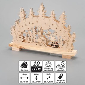 Nexos Świąteczny łuk świetlny, 10 diod LED, ciepła biel, bat