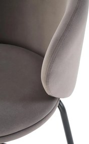 Tapicerowany popielaty hoker A3-Z66