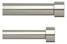 Podwójny regulowany karnisz ze stali nierdzewnej 168 - 305 cm Cappa – Umbra