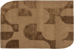 Brązowy dywan z mieszanki wełny 170x240 cm Livo – WOOOD