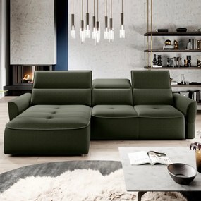 Narożnik MURILLO S Mini z elektryczną regulacją siedziska Lewostronny w tkaninie VOGUE 11 WERSAL