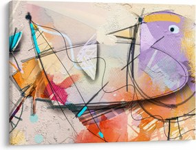 Obraz - Abstrakcja, ptaszek (70x50 cm)
