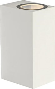 Nowoczesna lampa ścienna zewnętrzna biała plastikowa 2-światłowa - Baleno