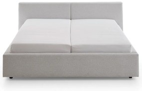 Tapicerowane łóżko dwuosobowe bez stelaża 160x200 cm w kolorze srebra Cube – Meise Möbel