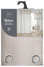 Biało-beżowa zasłona z mieszanki bawełny 140x240 cm Milano – douceur d'intérieur