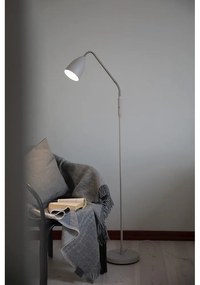 Beżowa lampa stojąca LED ze ściemniaczem z metalowym kloszem (wysokość 140 cm) Patro – Markslöjd