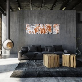 Obraz - Zamarznięte liście (170x50 cm)