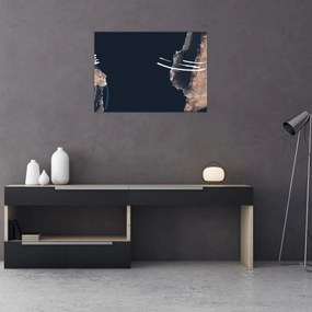 Obraz - Ciemnoniebieska abstrakcja (70x50 cm)