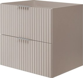 Szafka pod umywalkę, Kaszmir, 60 x 57 x 46 cm, uchwyt srebrny, bez blatu