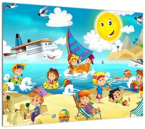 Obraz - Dzień na plaży (70x50 cm)