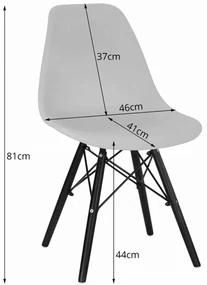 Zestaw stół z krzesłami: stół prostokątny 120x80 dąb craft + 4 krzesła OSAKA czarne