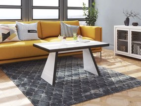 Nowoczesna ława pokojowa w wysokim połysku Ala biało/czarna