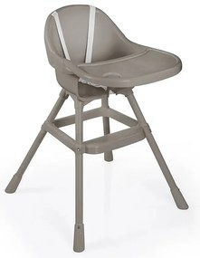 Dolu Krzesełko do karmienia z blatem, szare, 90 x70 x 60 cm