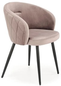 Krzesło tapicerowane K430 VELVET beżowe HALMAR