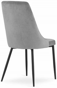 PROMOCJA Jasnoszare aksamitne krzesło do jadalni IMOLA II. jakość