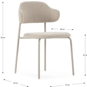 Kremowe krzesła zestaw 4 szt. Adriel – Marckeric