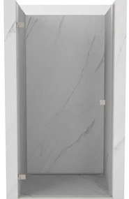 Mexen Lunar-B drzwi prysznicowe uchylne lewe 80 cm, transparent, nikiel szczotkowany - 832-080-000-97-00-L