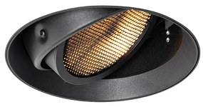 Nowoczesny reflektor wnękowy czarny GU10 AR111 okrągły bez kołnierza - Oneon Honey Nowoczesny Oswietlenie wewnetrzne