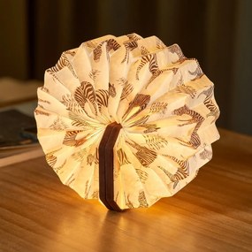 Ciemnobrązowa lampa stołowa ze ściemniaczem (wys. 3,5 cm) Velvet Accordion – Gingko