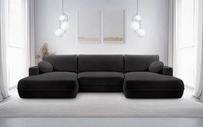 Narożnik FUEGO XL wolnostojący układ U z funkcją spania w tkaninie Bubble 17 DomoHome