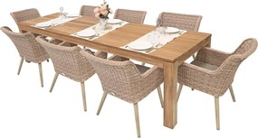 Zestaw ogrodowy rattanowy MONTE MALIBU 240 (cappuccino) 6x Krzesło ogrodowe MALIBU (cappuccino)