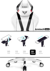 Fotel dla graczy Diablo X-Horn 2.0 King Size biały