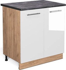 Szafki kuchenne biały wysoki połysk 80x60x82 fame-line