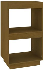Minimalistyczny drewniany regał miodowy brąz - Lika 6X