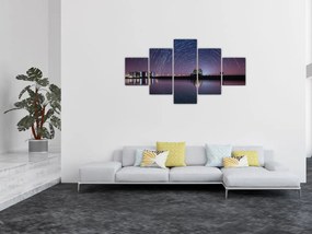 Obraz nocnego nieba z gwiazdami (125x70 cm)