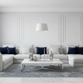 Lampa Sufitowa Wisząca Metalowa APP423-1CP Biała