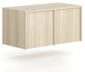 Nadstawka do szaf FRAME, 2x drzwi, 872 x 450 x 427 mm, PUSH-lock, dąb naturalny