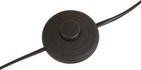 Lampa podłogowa czarna z beżowym abażurem z papierowego sznurka 50/50/25 - Simplo