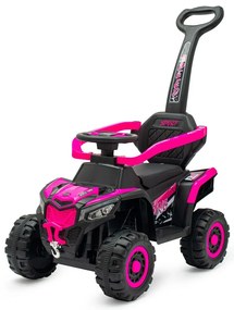 Baby Mix Odpychacz elektryczny dla dzieci zprowadnicą Ruggy, różowy