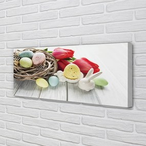 Obraz canvas na ścianę Jajka i Tulipany